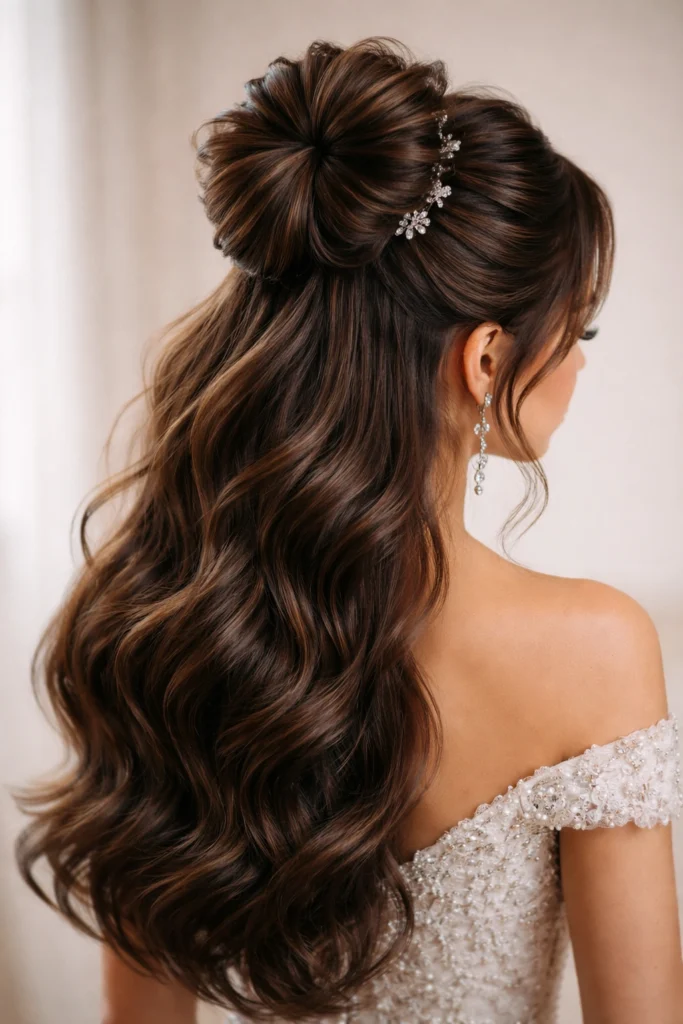 12 Half Up Half Down Bun Styles for Quince