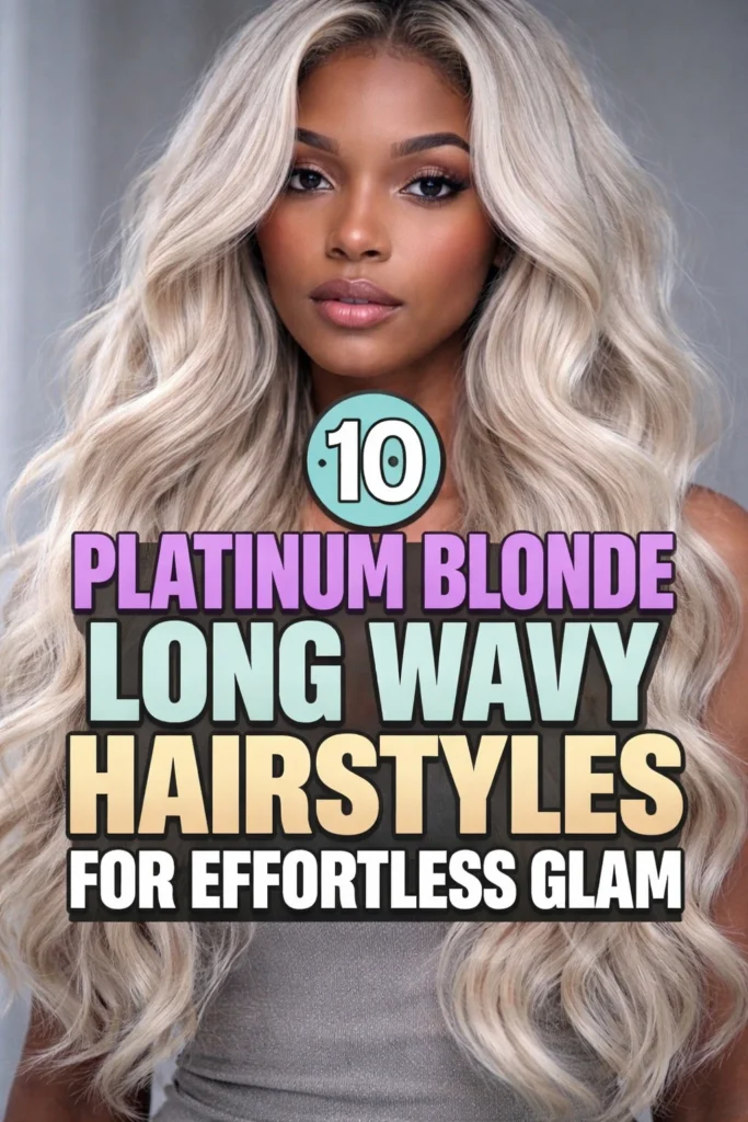 10 Long Wavy Hairstyles in Platinum Blonde