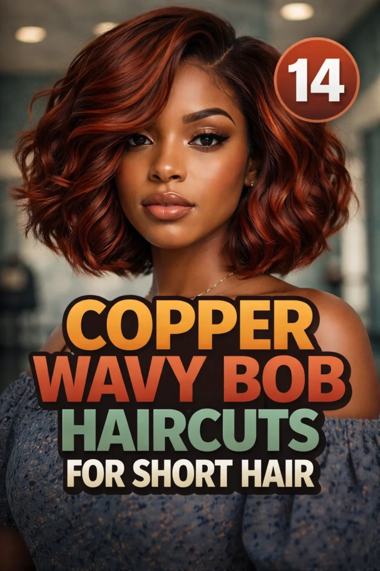 14 Short Wavy Bob Haircuts in Copper