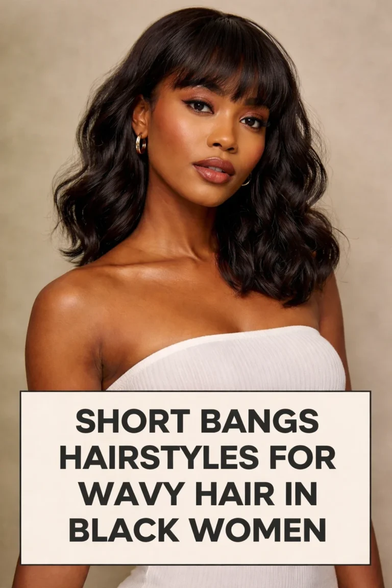 10 Short Styles With Bangs for Wavy Hair in Black