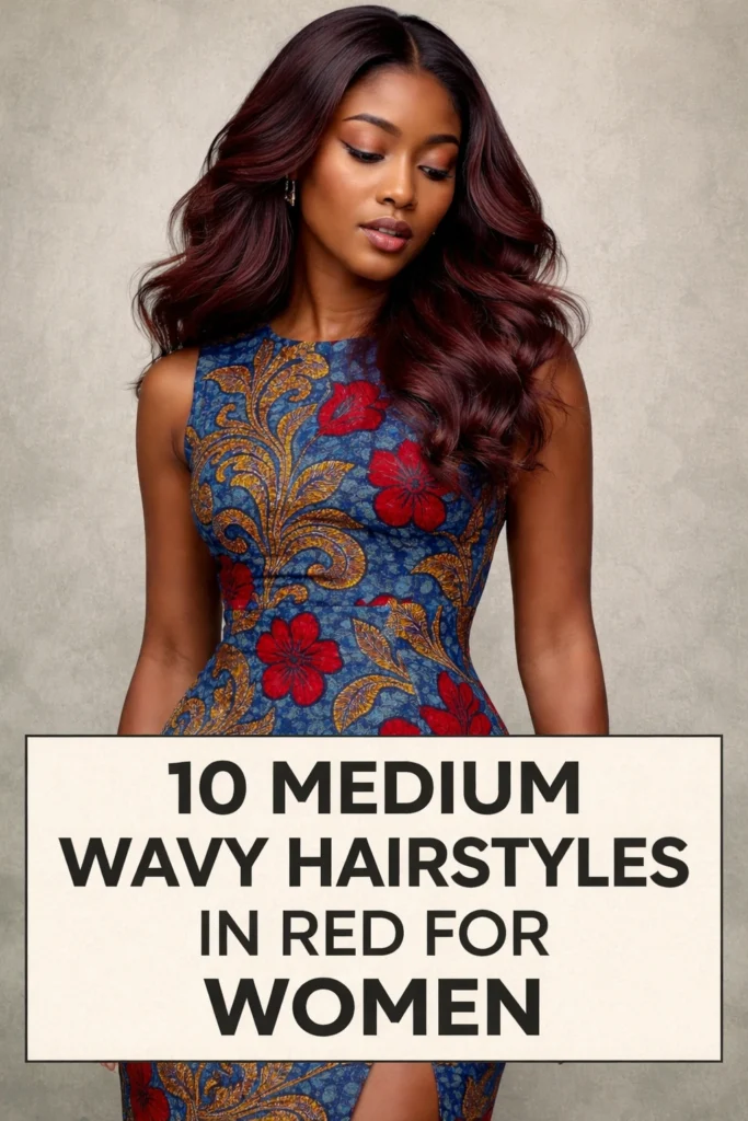 10 Medium Wavy Hairstyles in Red