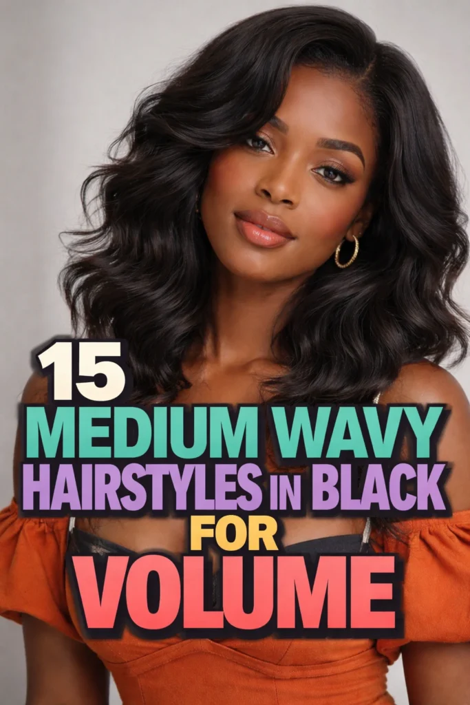 15 Medium Wavy Hairstyles in Black