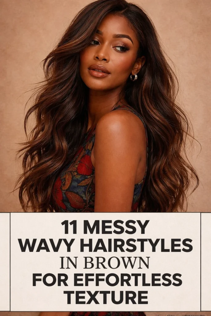 11 Messy Wavy Hairstyles in Brown