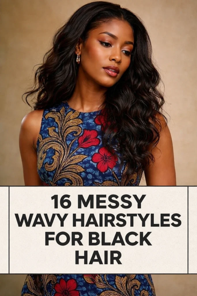 16 Messy Wavy Hairstyles in Black