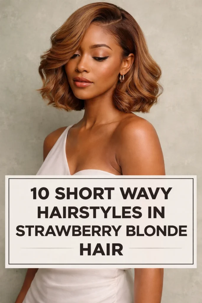 10 Short Wavy Hairstyles in Strawberry Blonde