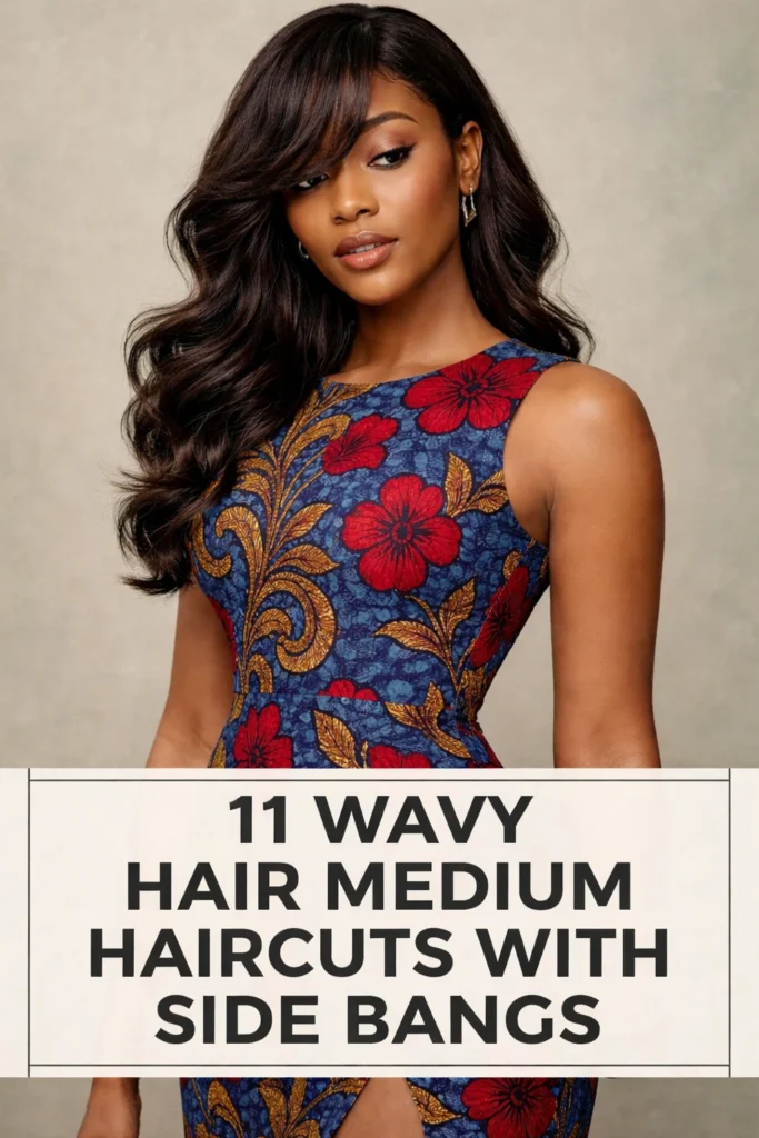 11 Medium Styles With Side Bangs for Wavy Hair