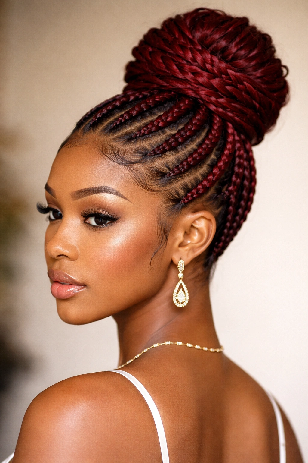 Red crown bun wrapped edges