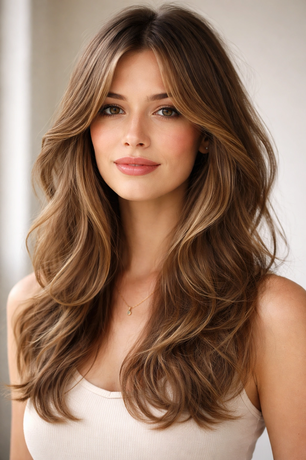 Relaxed butterfly hairstyle with face-framing ribbons around the face.
