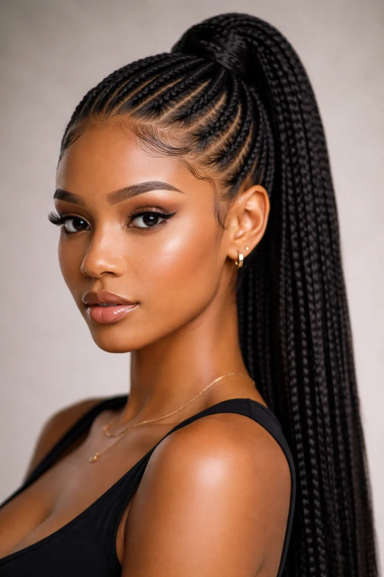 10 Cornrow Ponytails for Natural Hair