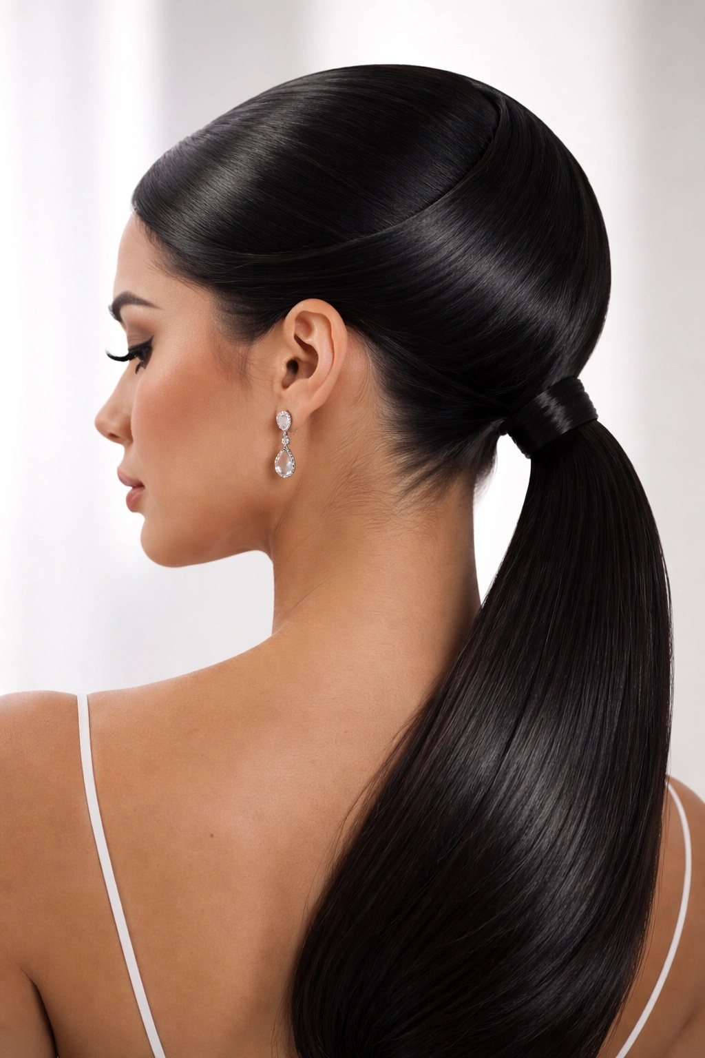 Sleek graphic low swoop with a defined curved line
