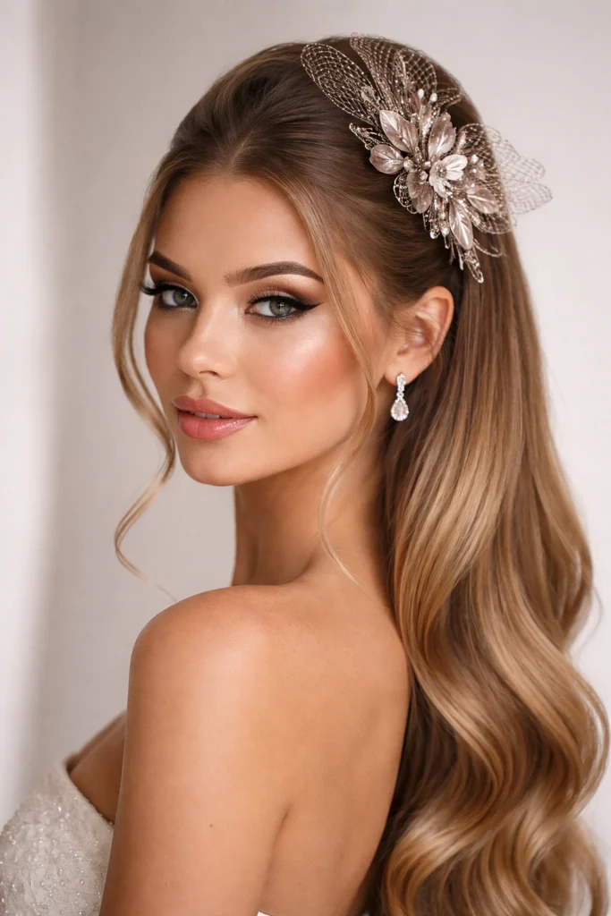 12 Half Up Half Down Styles With a Fascinator
