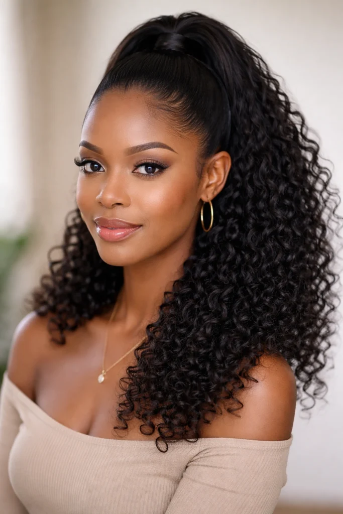 10 Natural Half Up Ponytails for Black Women