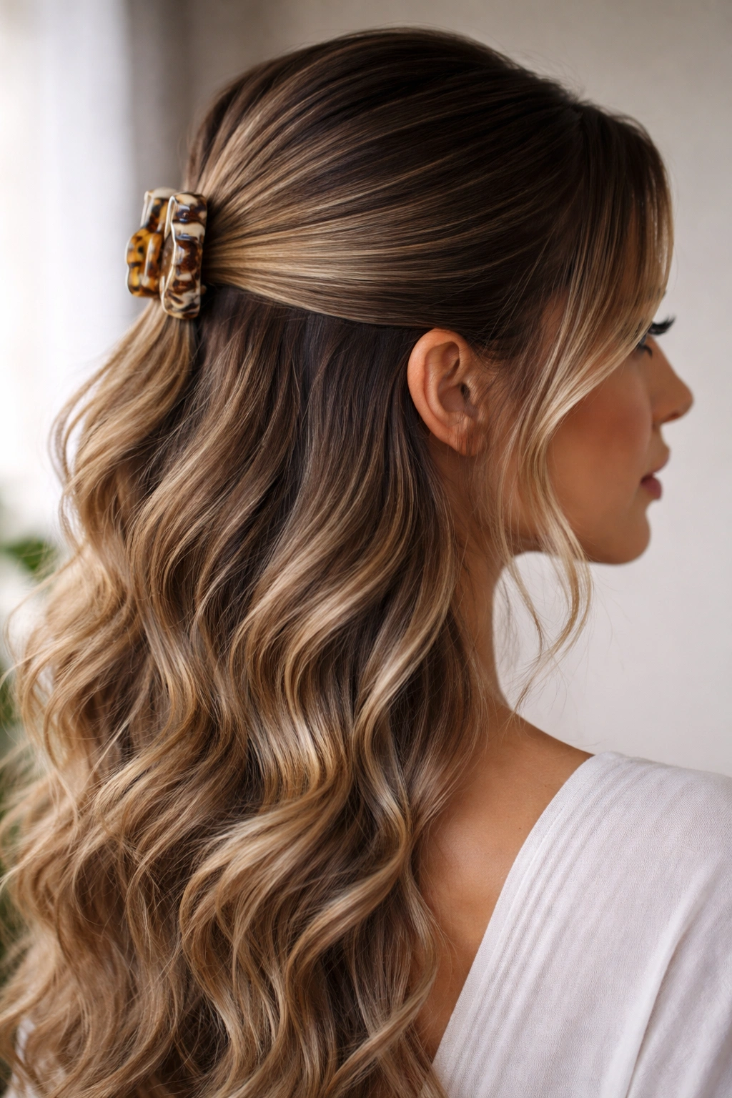 Top sleek clipped section contrasting with textured waves below