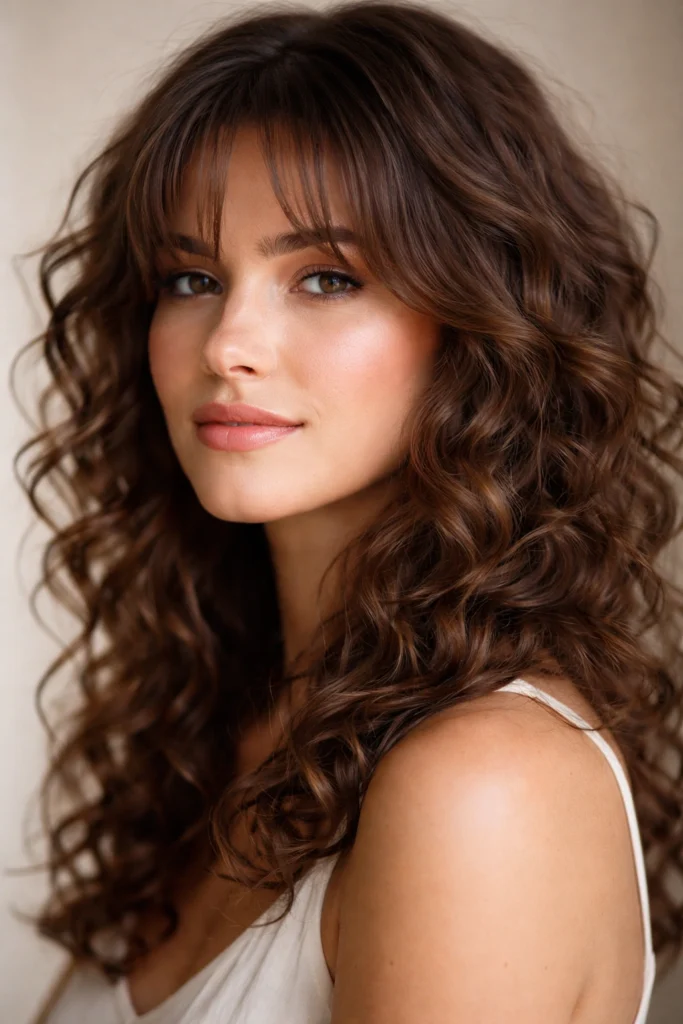 10 Styles With Wispy Bangs for Wavy Curly Hair