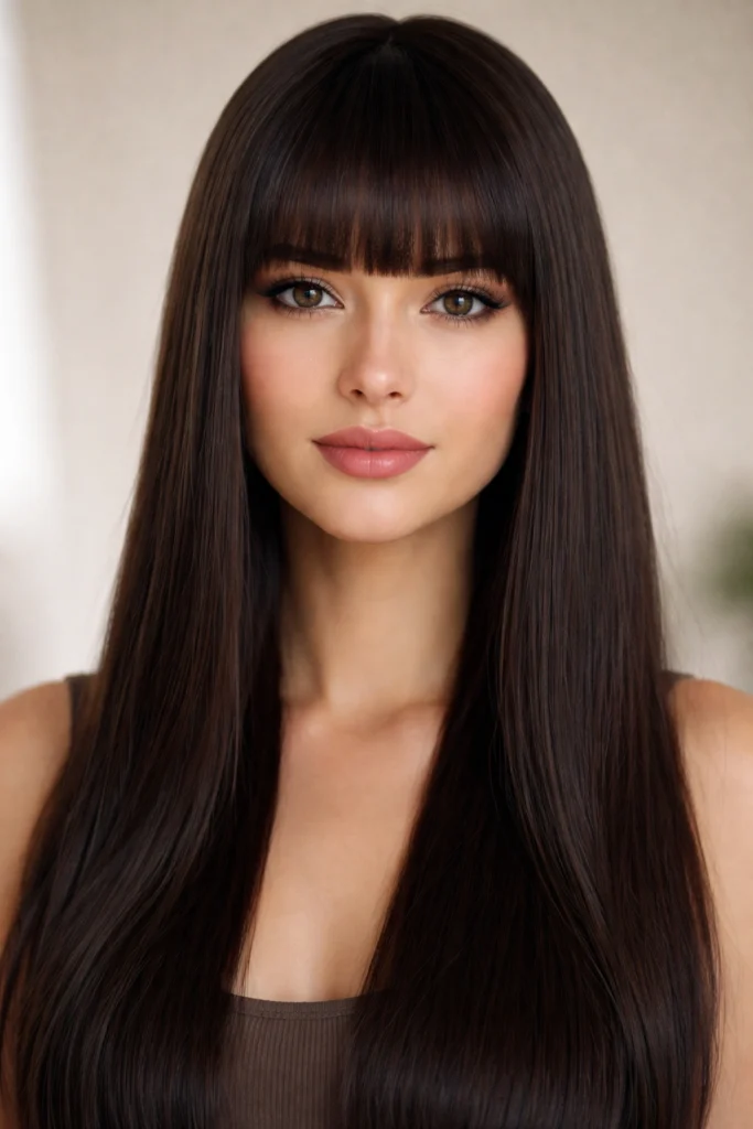 10 Straight Haircuts for Round Faces