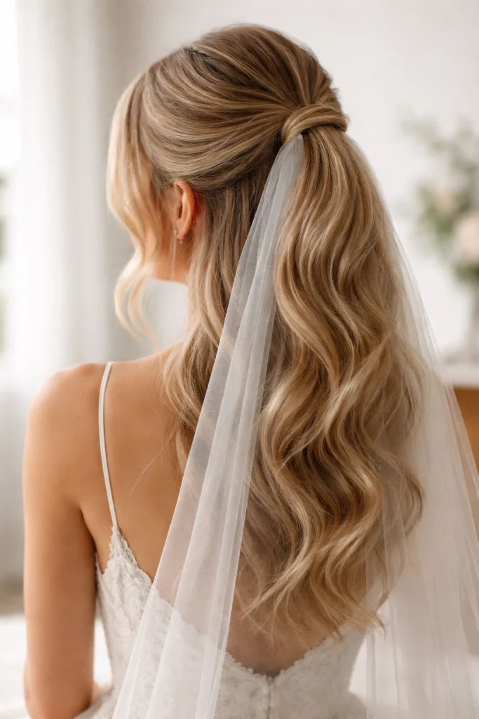 15 Ponytails With a Veil