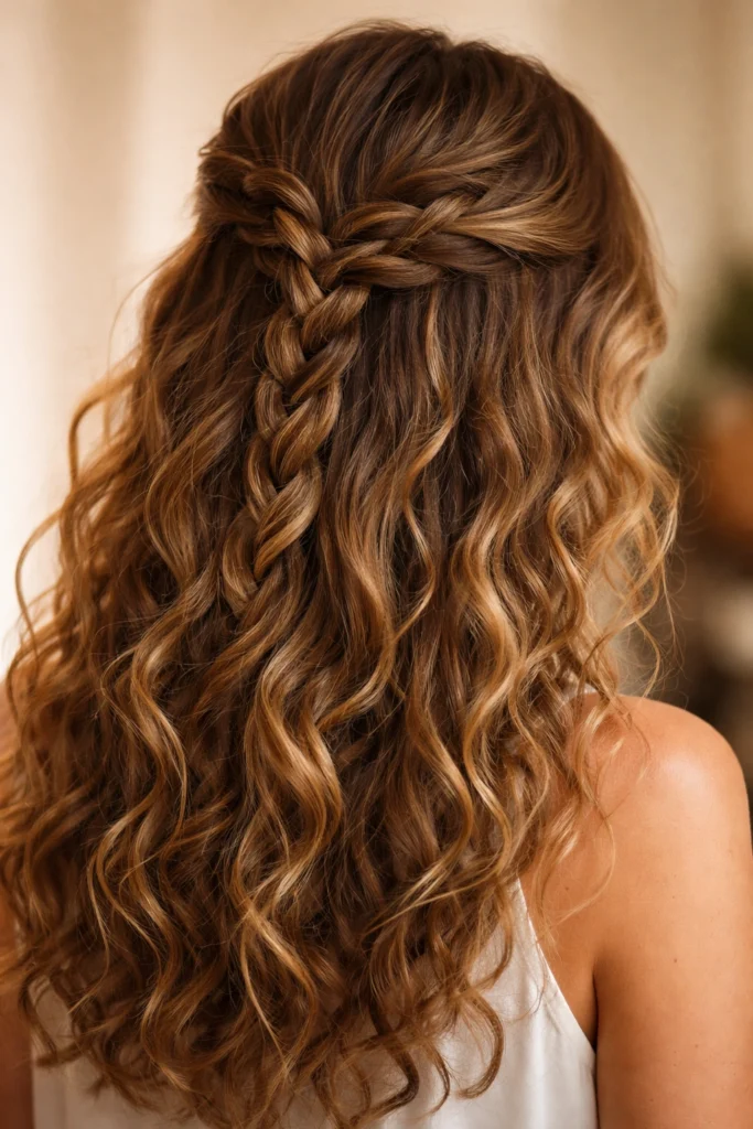 16 Half Ups for Wavy Curly Hair