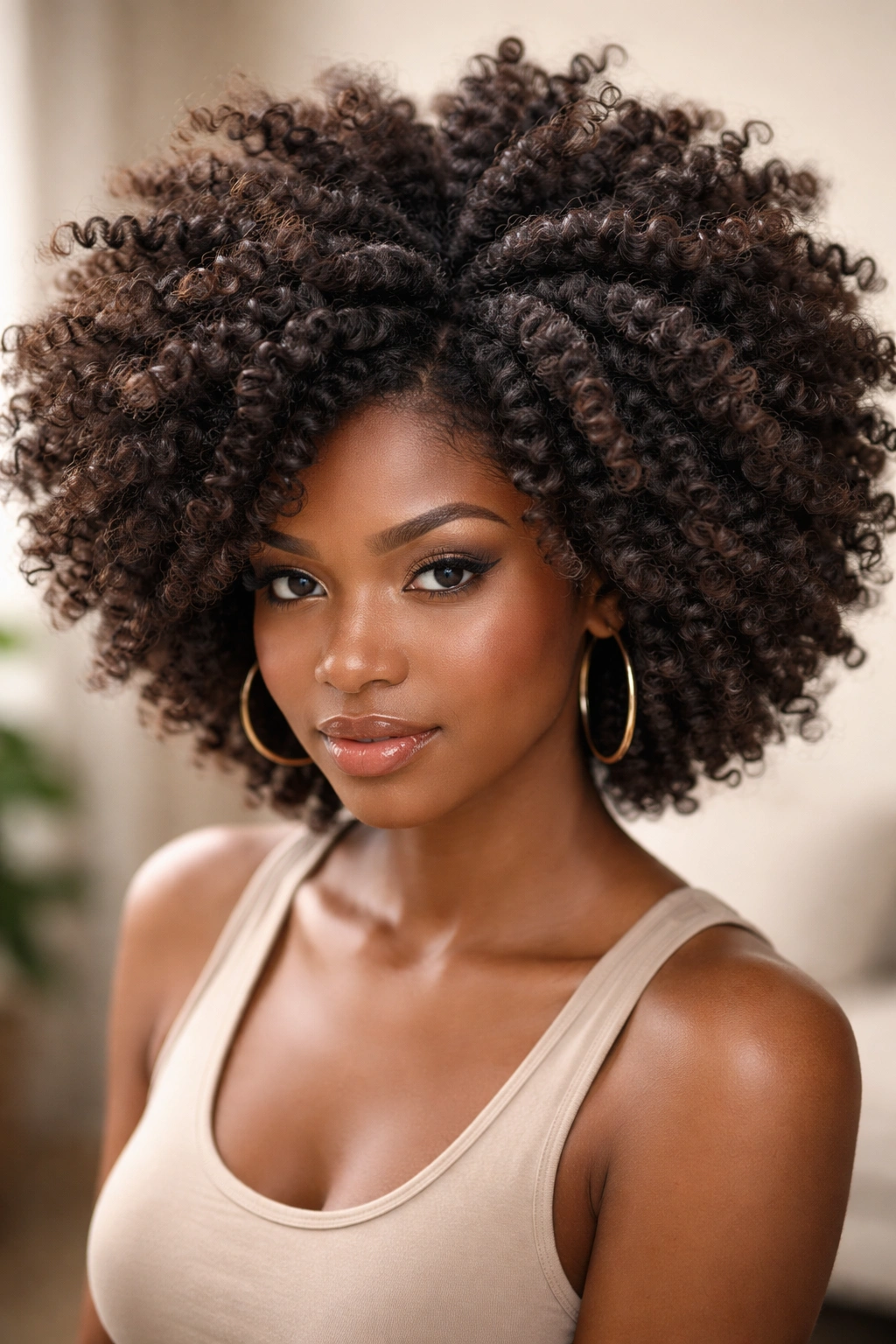 Twist-Out Afro showing defined segments and texture