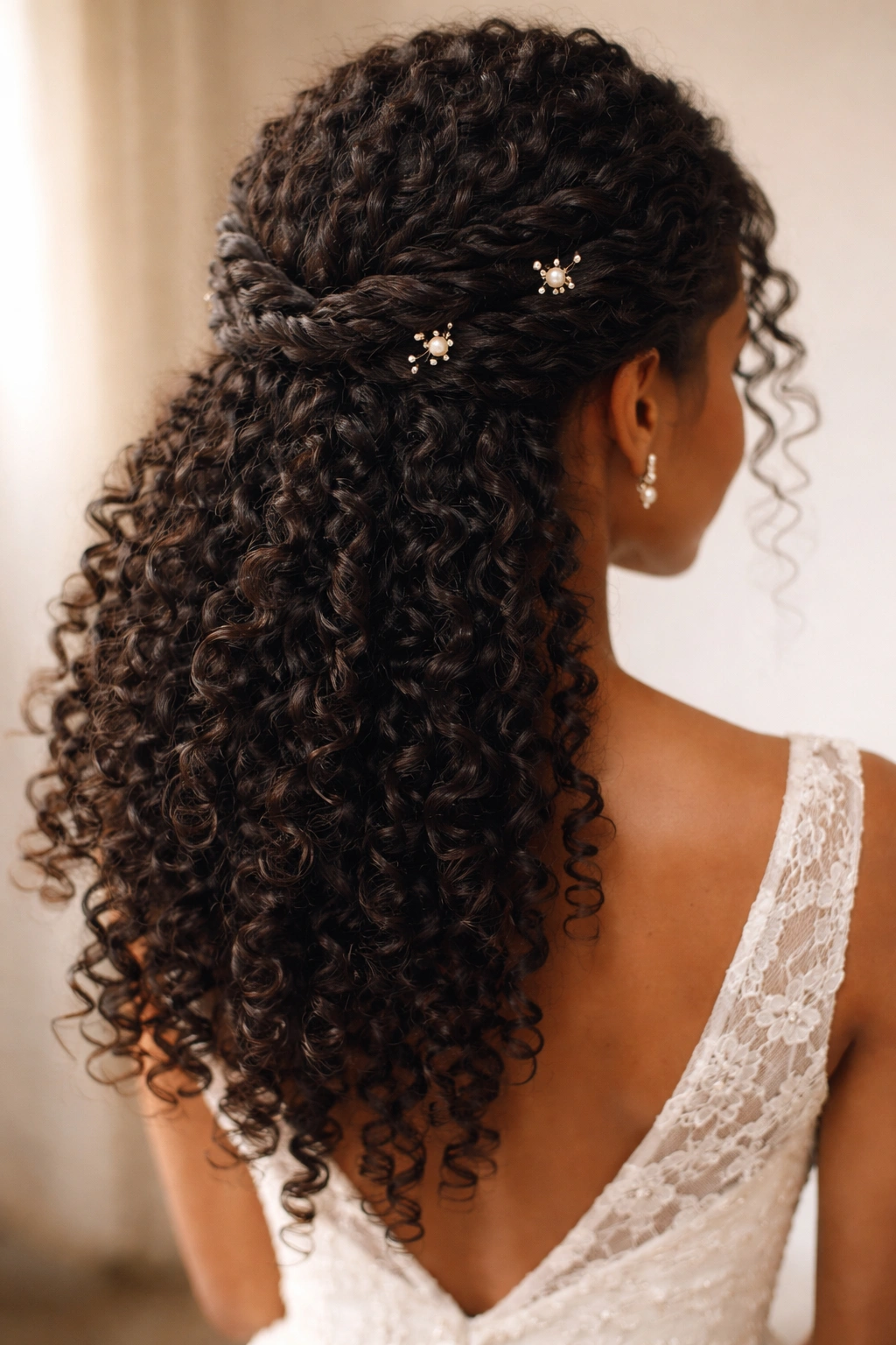 Back view of twisted back with free-flowing coils