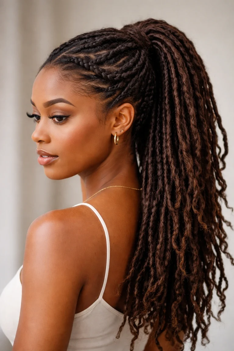15 Half Up Half Down Ponytails for Locs