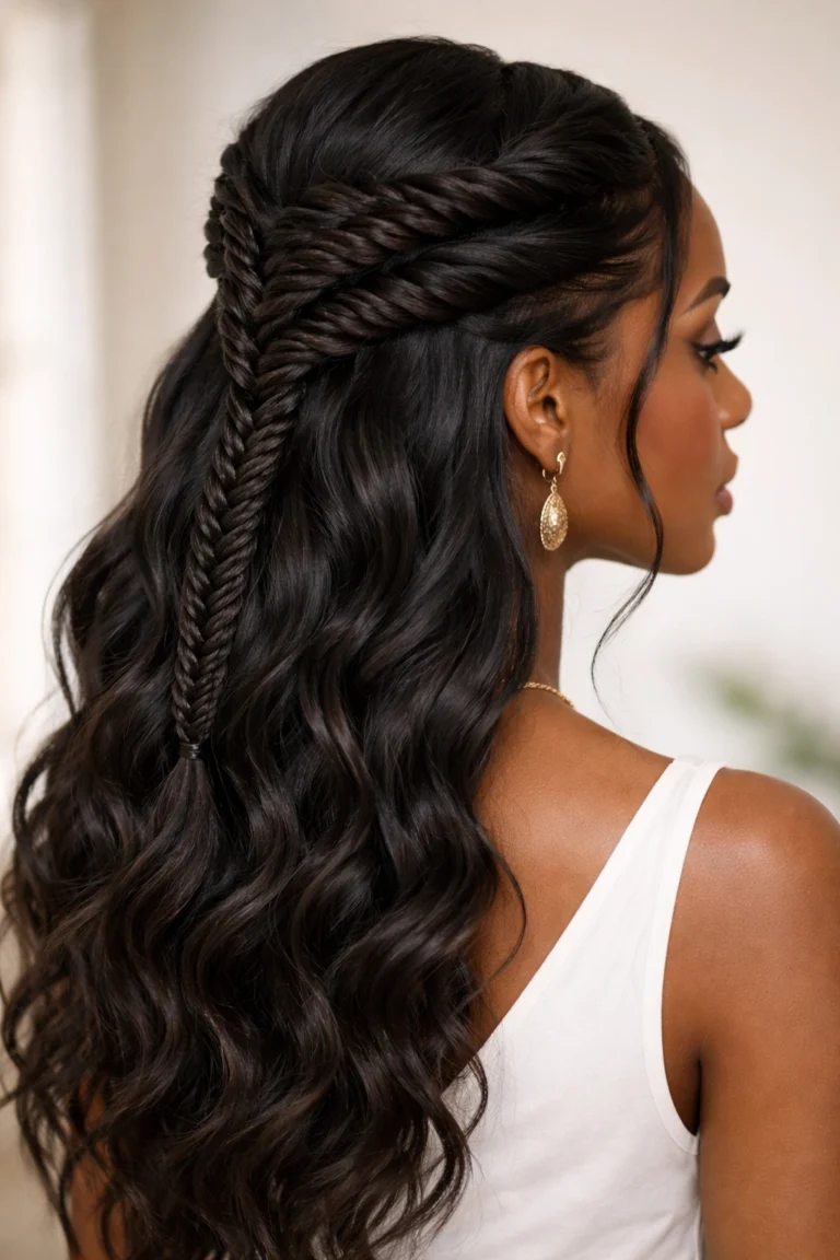 12 Fishtail Half Up Half Down for Black Women