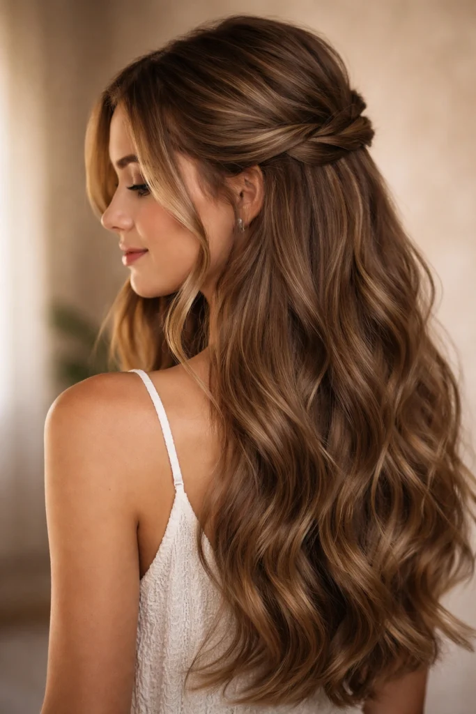 18 Easy Half Up Half Down Styles for Long Hair