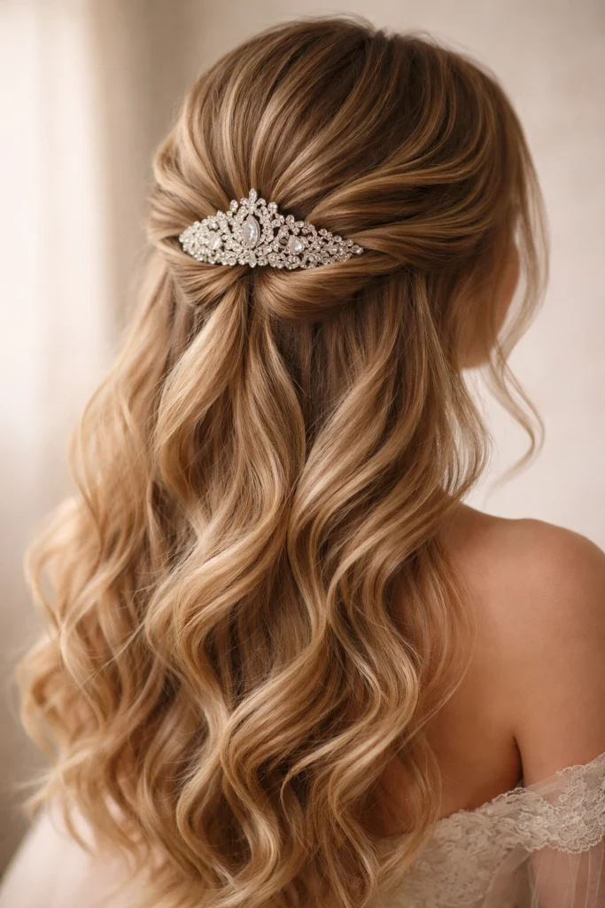 15 Half Up Half Down Styles With a Tiara