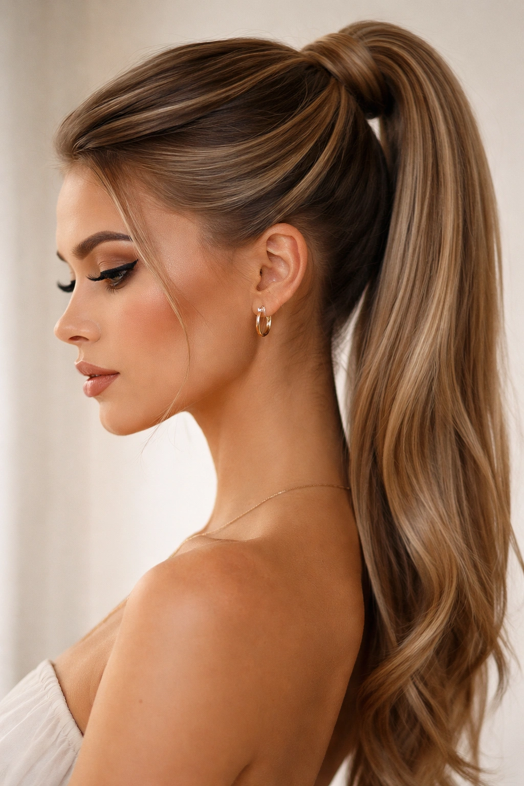 Profile view of a high swoop with two twists forming a secure silhouette.
