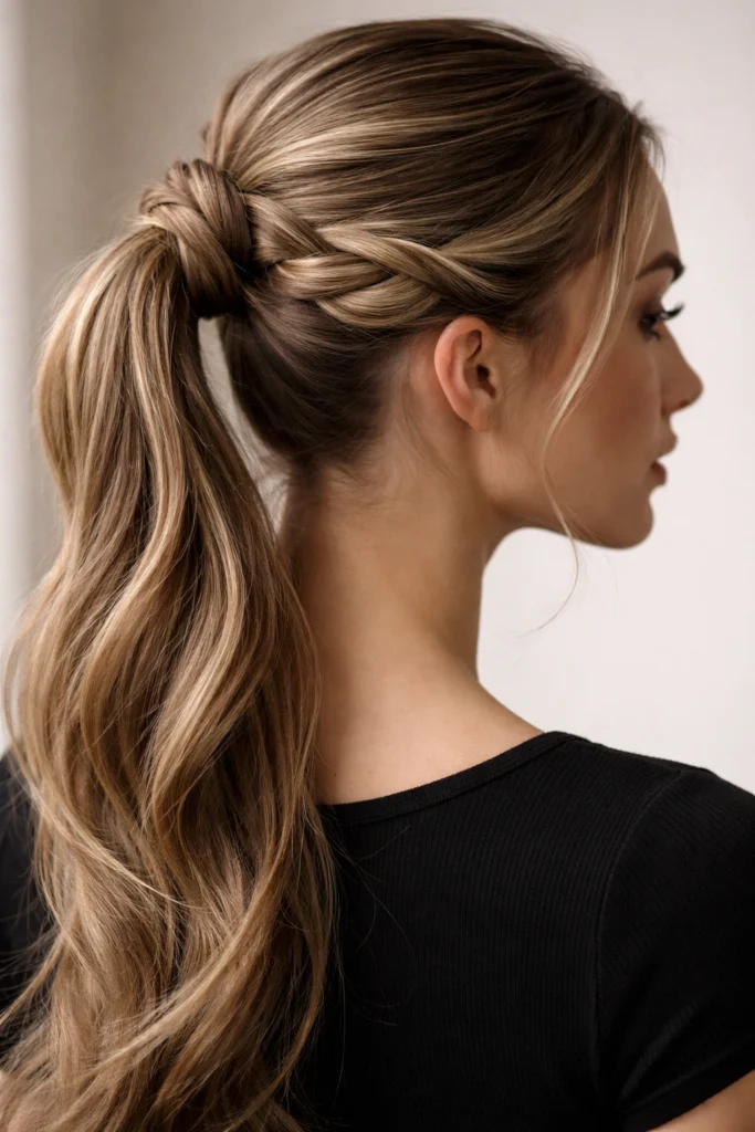 10 Double Weave Ponytails for a Sleek Look
