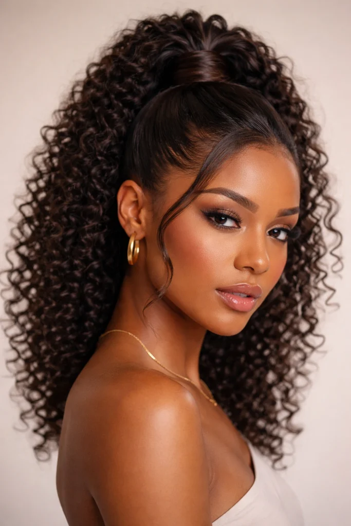 12 Frontal Ponytails for Curly Hair