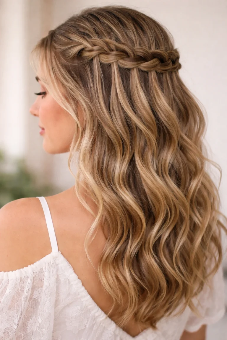18 Braided Half Up Half Down for Medium Hair