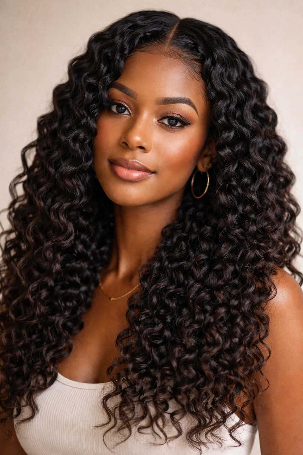 Close-up of a braid-out showing crisp waves in afro hair