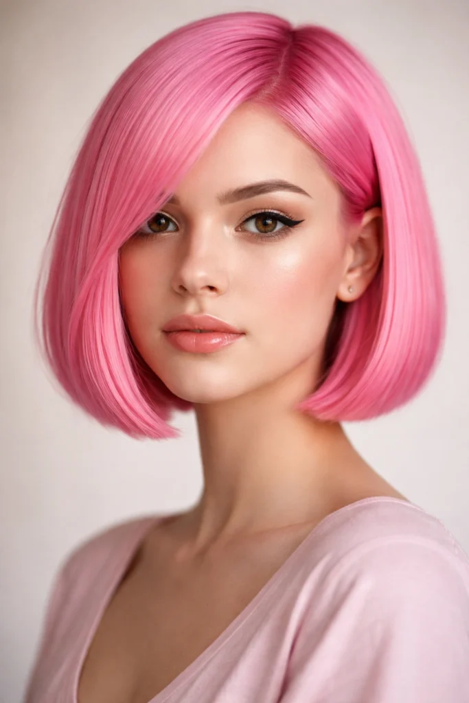 10 Pink Bob Cuts for a Fun Pop of Color
