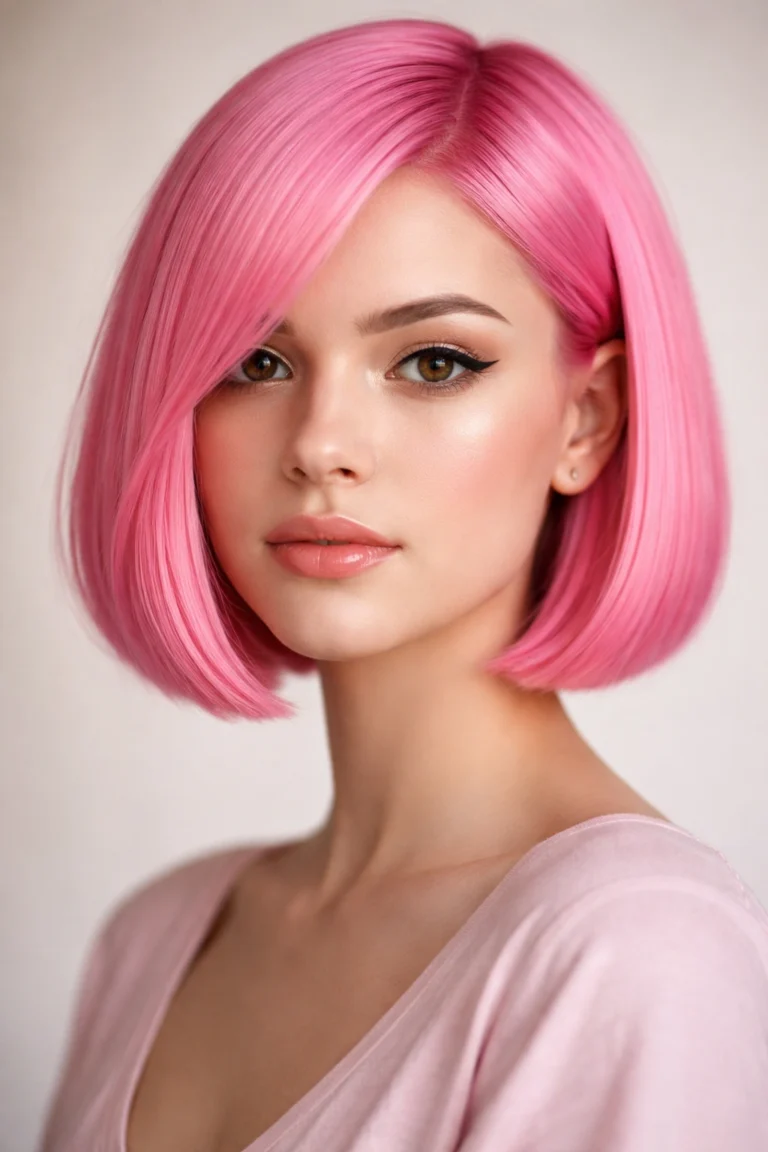 10 Pink Bob Cuts for a Fun Pop of Color
