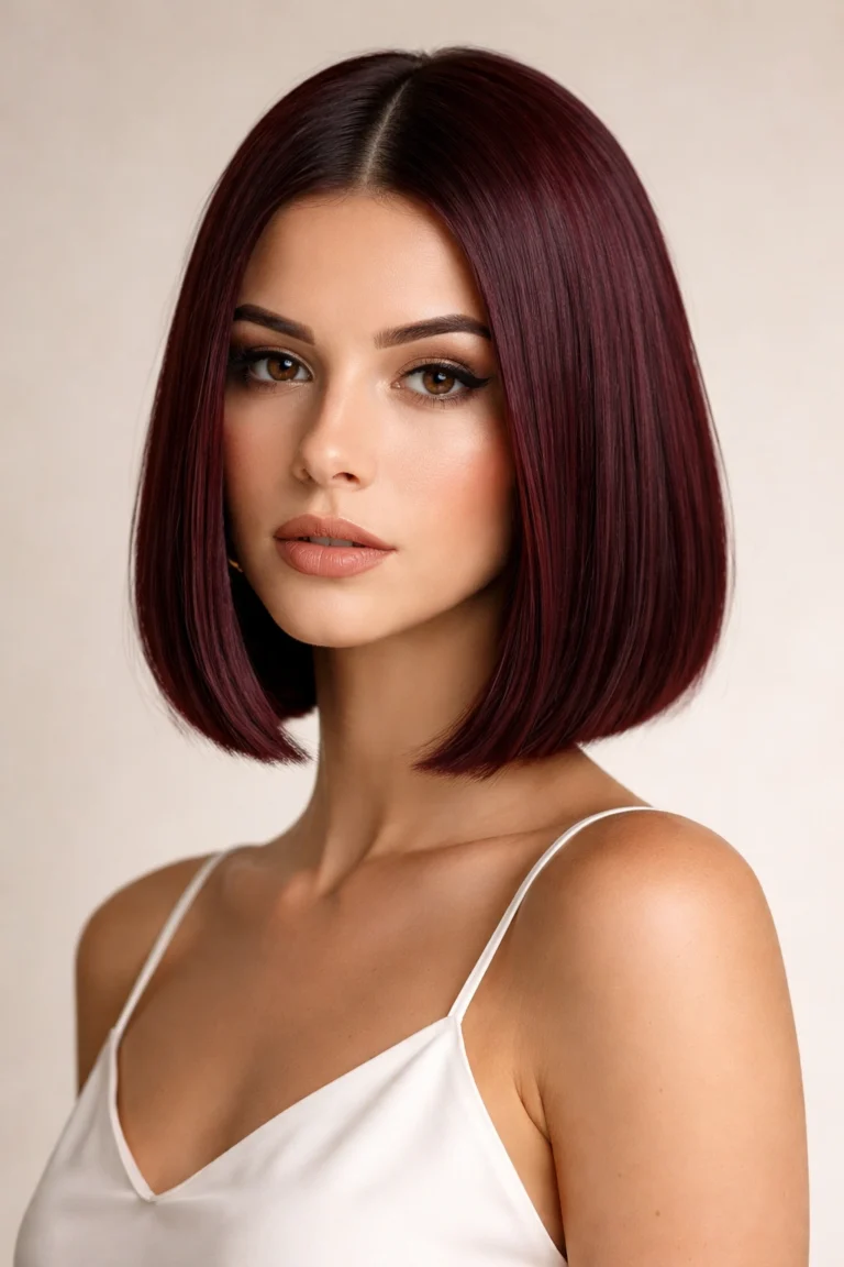 10 Burgundy Bob Cuts for a Rich Bold Look