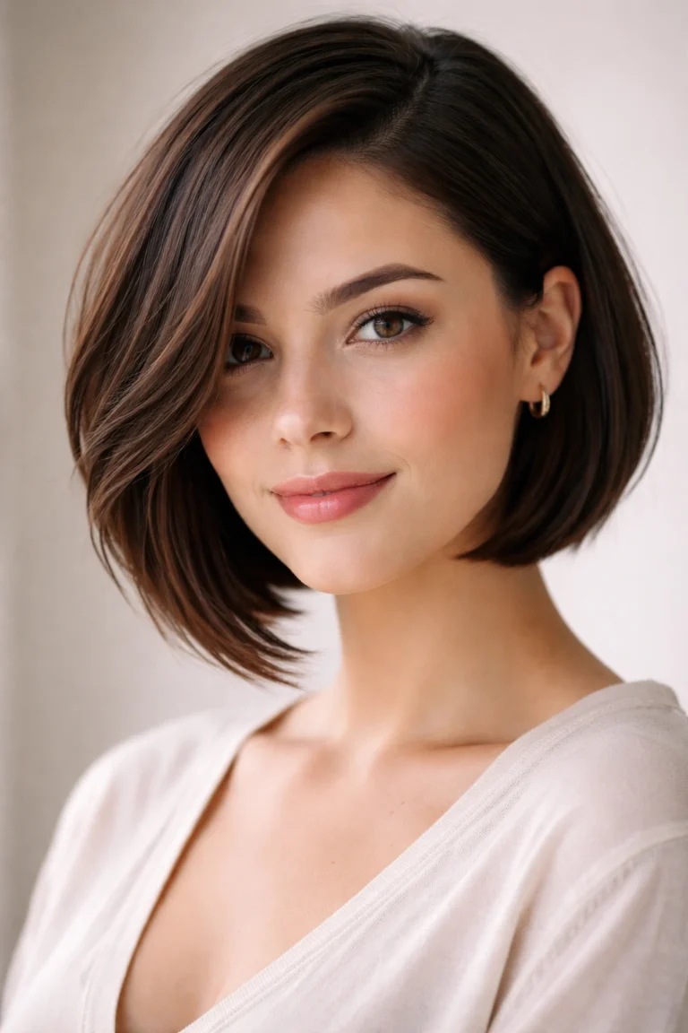 15 Bob Cuts for Round Faces That Slim and Flatter