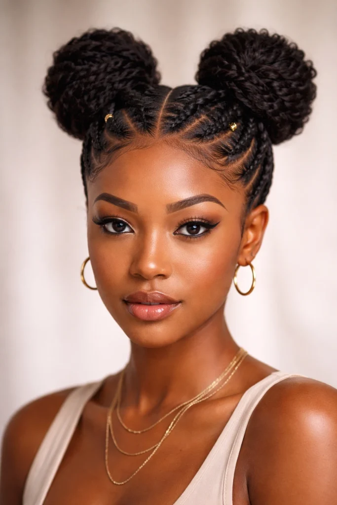 10 Afro Space Buns for a Bold Look