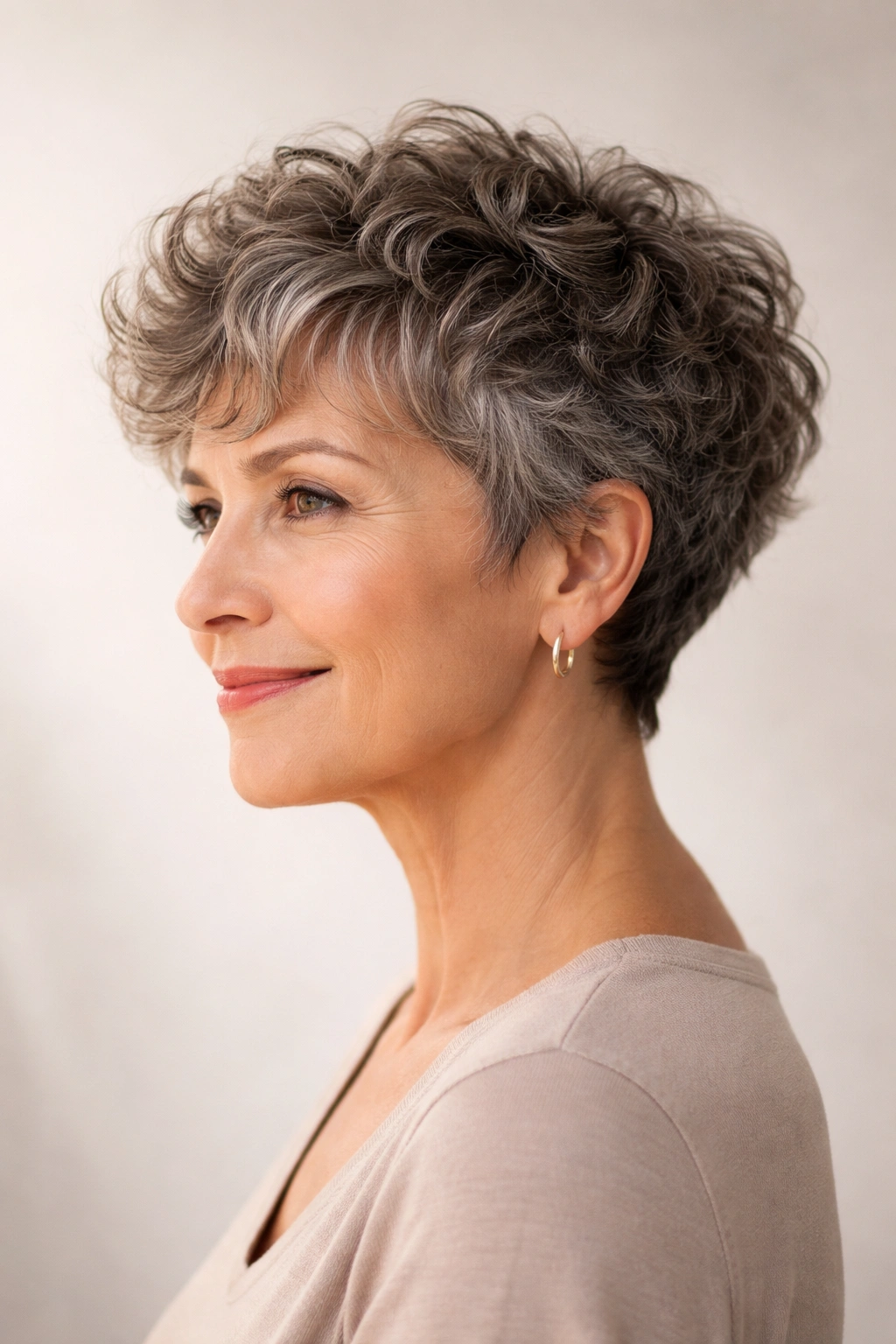 Diffused pixie with soft edges showing top lift
