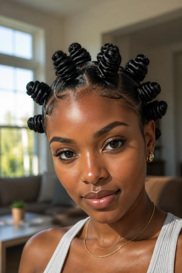 25 Medium Bantu Knots for Everyday Wear