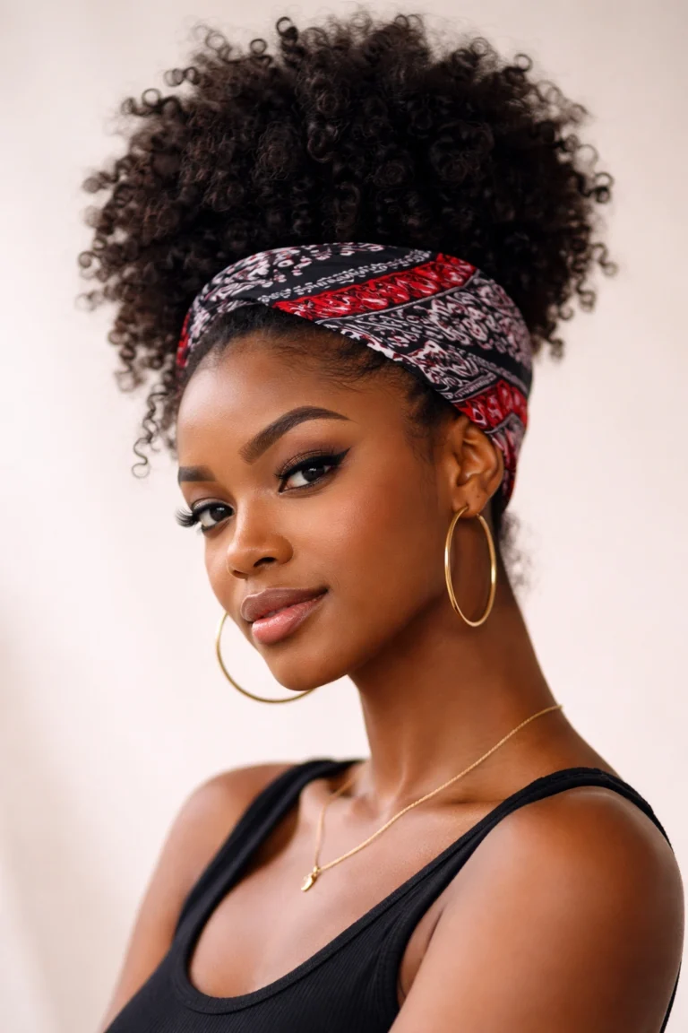 12 Afro Bandana Styles for Quick Hair Days