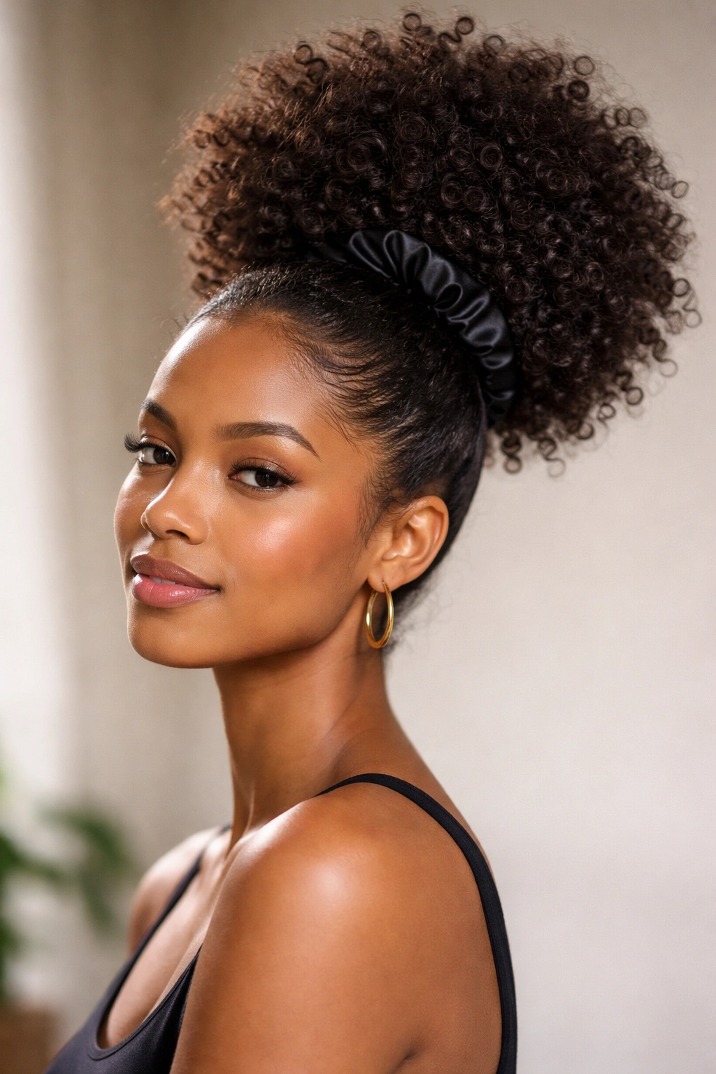 High puff with neat base and sleek edges