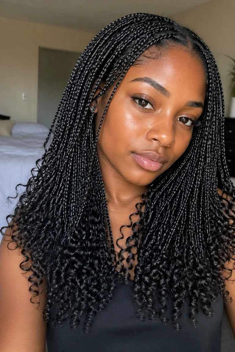 20 Curly Knotless Braid Hairstyles