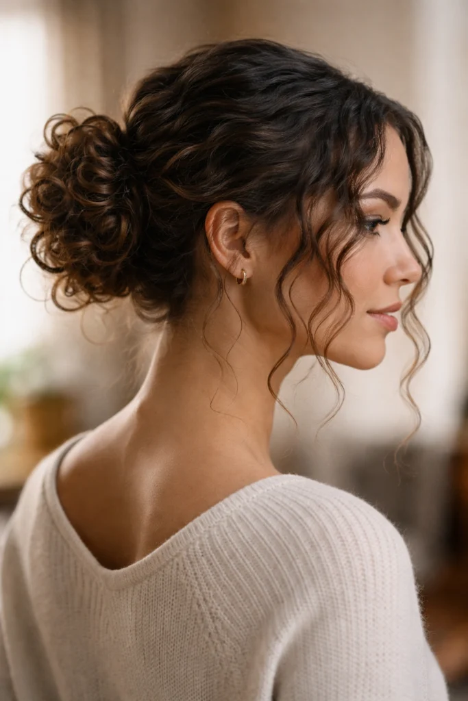 12 Tied-Up Hairstyles for Curly Hair