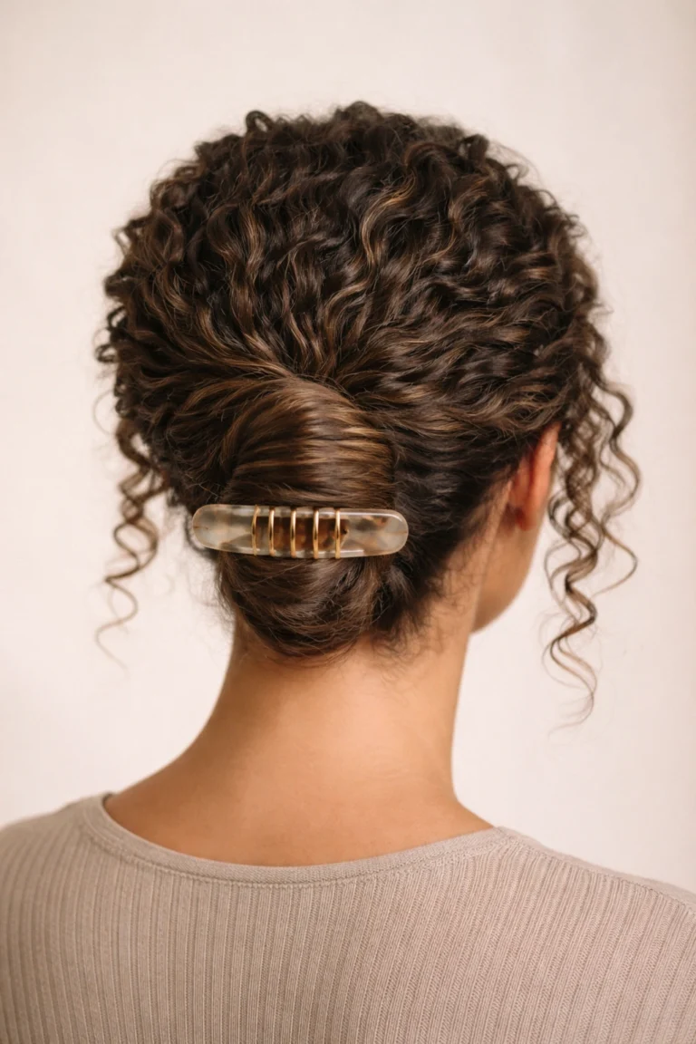 15 Claw Clip Hairstyles for Curly Hair