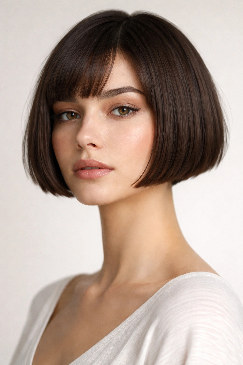 Micro bob with point-cut perimeter showing sharp yet soft lines