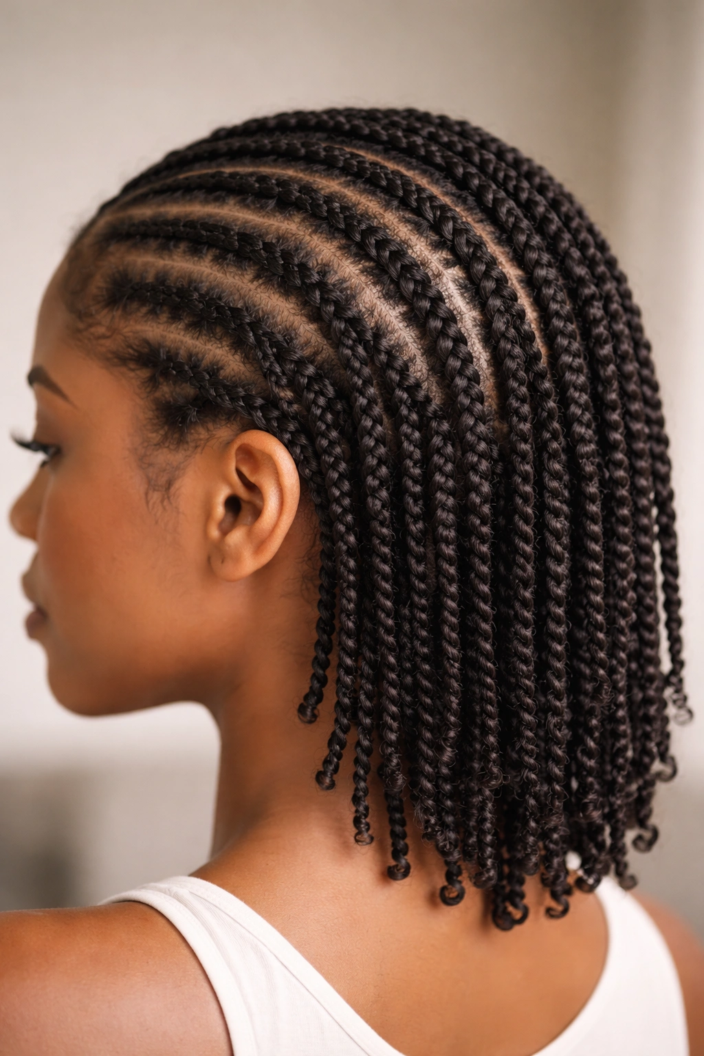 Close-up of mini twists for maximum hold