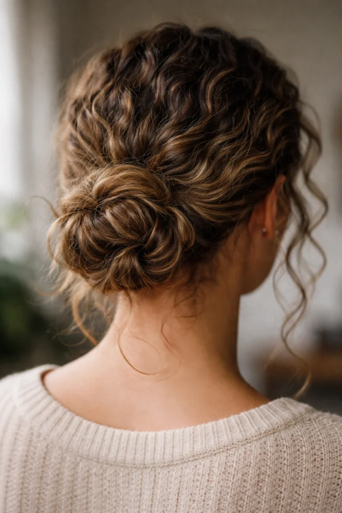 15 Messy Bun Hairstyles for Curly Hair