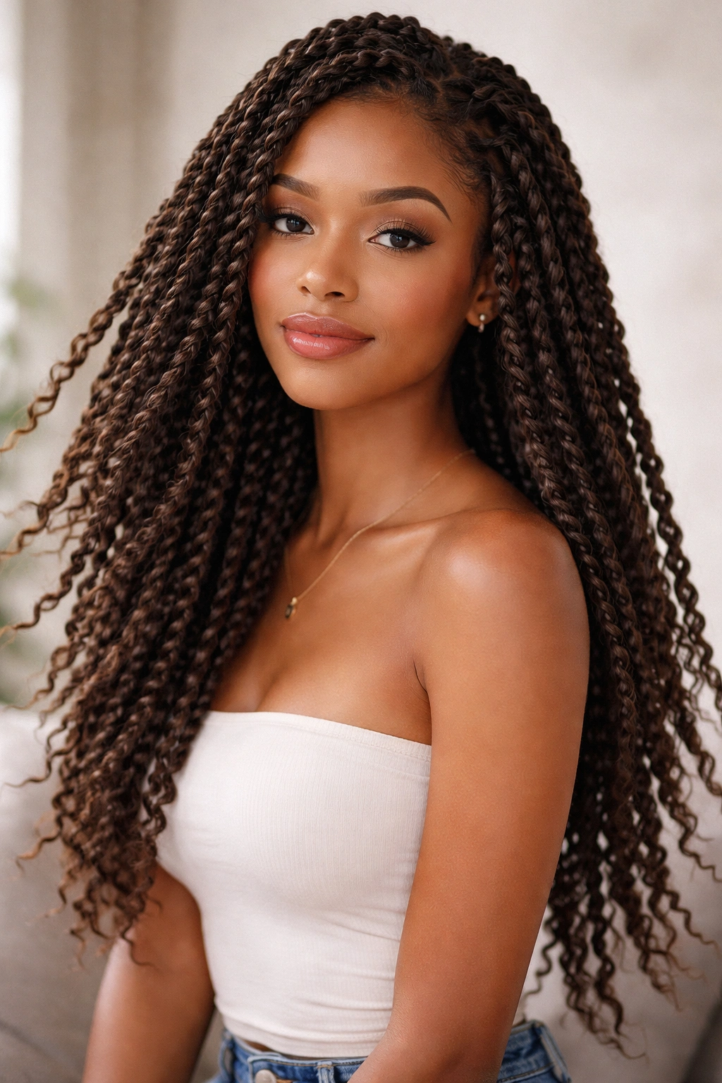Passion twists with extension hair for lightweight length