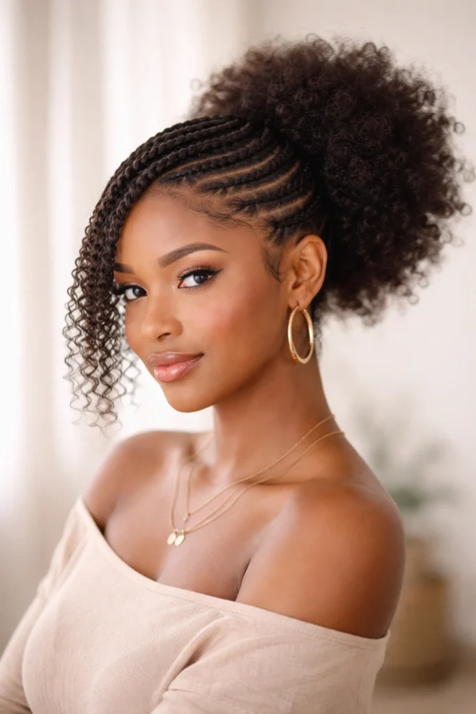 10 Braided Afro Puff Styles to Try