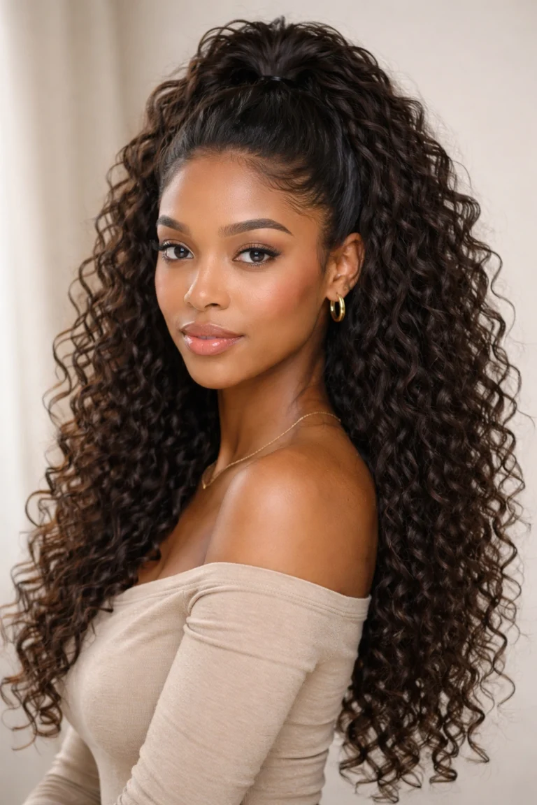 20 Half-Up, Half-Down Styles for Natural Curls